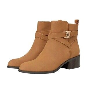 Woman's Ankle Boots Tommy Hilfiger Style Dazni Med Natural Col Size 11 NEW